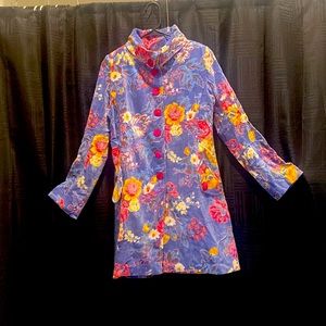 Floral pea coat